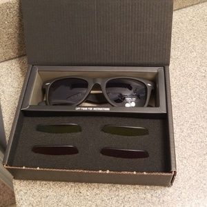 Black/Blue/Gold Reflective Lens Sunglasses